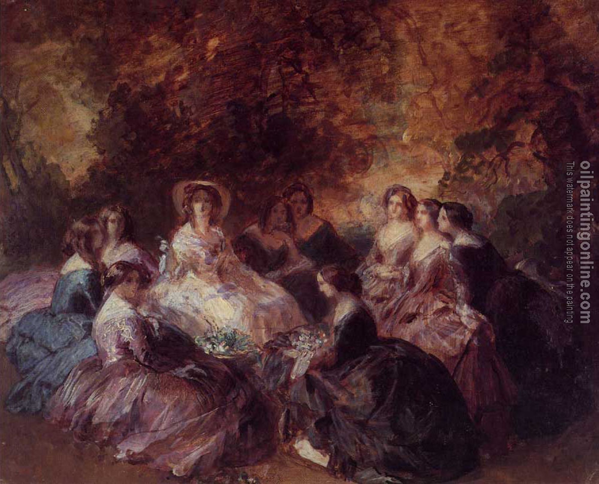 Winterhalter, Franz Xavier - The Empress Eugenie Surrounded by her Ladies in Waiting 1855